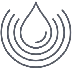 Water drop waves icon.