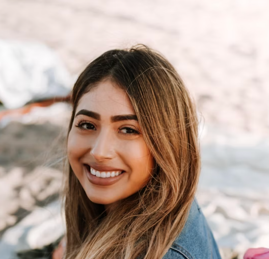 Smiling young woman portrait.